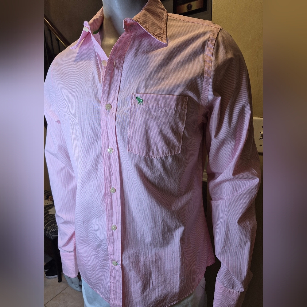 Abercrombie & Fitch Pink Dress Button Down Shirt - Picture 13 of 15